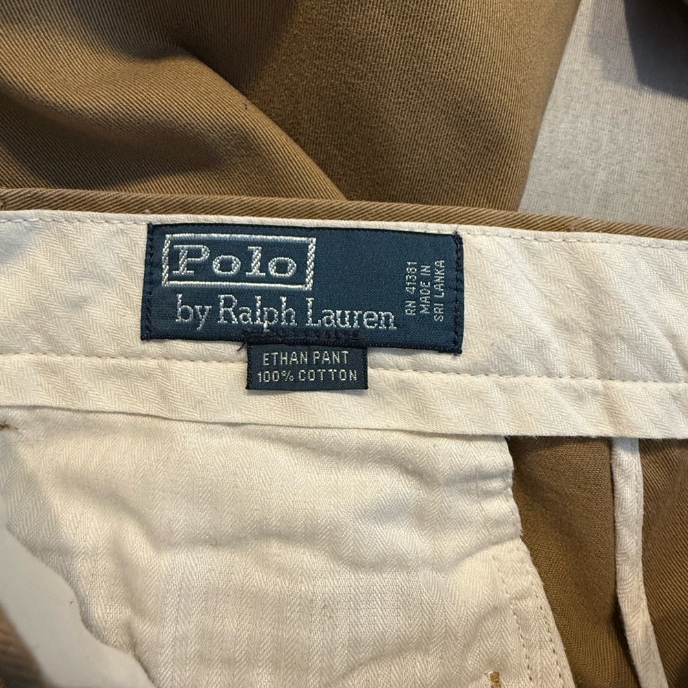 POLO by RALPH LAUREN - Men's Pleated Khaki Pants - Picture 3 of 5